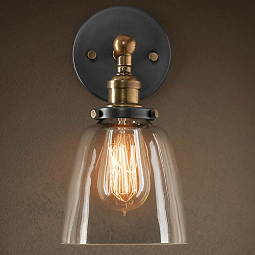Buyee® Moderne Industrie Wandlampe Edison-Lampe Retro Wand-Licht-rustikale Weinlese-Wand-Licht Lampe schwarz