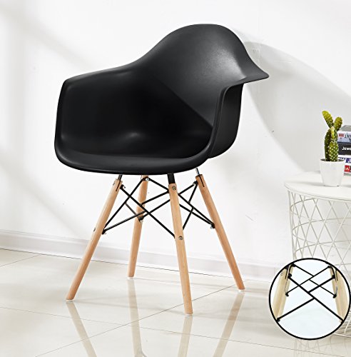 P & N Homewares® Romano Da Moda Wanne Stuhl Kunststoff Retro Esszimmer Stühle weiß schwarz grau rot gelb grün