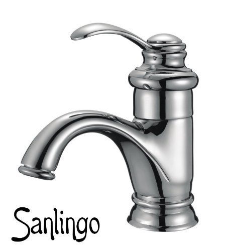 Retro Badezimmer Einhebel Bad Armatur Waschbecken Waschtisch Chrom Sanlingo