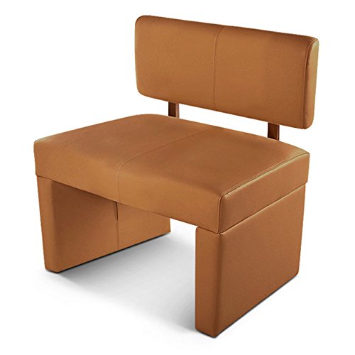 SAM® Esszimmer Sitzbank Sander, 80 cm, in cappuccino, Sitzbank mit Rückenlehne aus Samolux®-Bezug, angenehmer Sitzkomfort, frei im Raum aufstellbare Bank