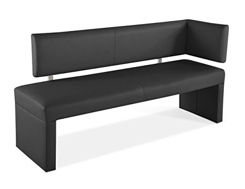 SAM® Ottomane Sitzbank, Eckbank Sabatina in grau, 150 cm Breite, gepolsterte Bank mit grauem Stoffbezug, beidseitig aufbaubar, angenehmer Sitzkomfort