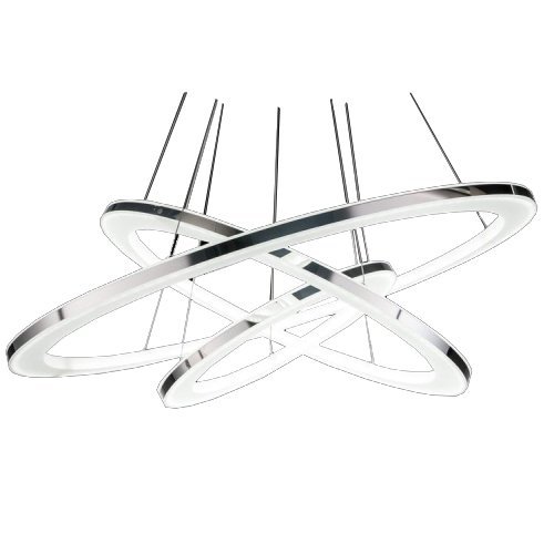 3 Ringe LED Pendelleuchte Modernes Zeitgenössisch Design für Dinning Wohnzimmer Schlafzimmer [Energieklasse A] - Warm Weiß