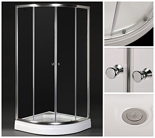 Home Deluxe | Duschkabine | Drop | inkl. Duschtasse und Glasaufsatz | verschiedene Größen | 80 x 80 cm