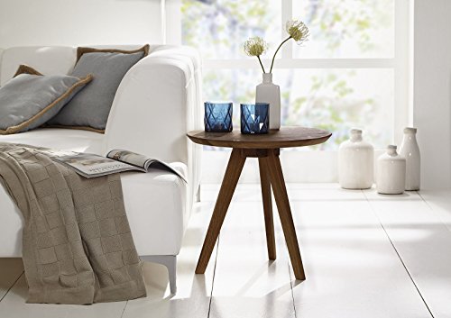 SAM Stilvoller Rundtisch, Couchtisch Olpe, rund, Esstisch aus massivem Holz, geölt, Tisch in natürlichem zeitlosem Design