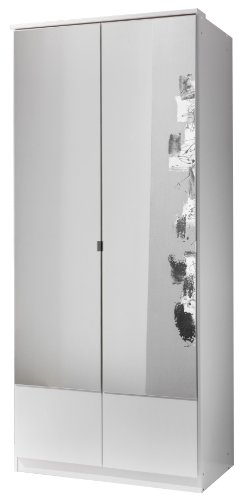 Wimex 047201 Drehtürenkleiderschrank 200 x 90 x 58 cm, alpinweiß
