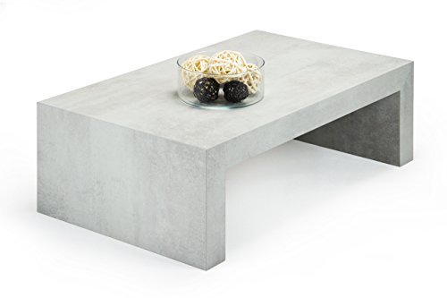 mobilifiver First H30 Couchtisch, Holz, Beton, 90 x 54 x 30 cm