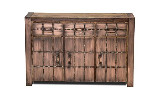 SIT-Möbel 2703-04 Sideboard Sahara, 3 Holztüren, 3 Schubladen, je 1 Boden hinter den Holztüren, circa 130 x 40 x 85 cm