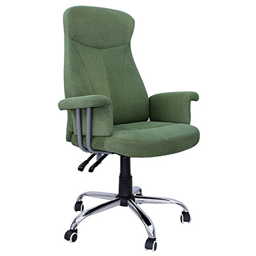 Songmics Bürostuhl Relaxstuhl mit verstellbarer Rückenlehne Samtbezug OBG41