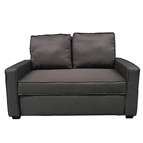 Schlafsofa Couch Sofa für Gäste 3 Sitzer Groß Dunkelbraun 134X191X44cm