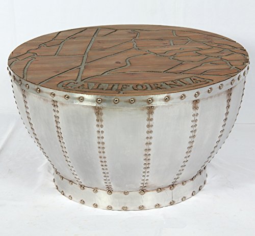 Vintage Couchtisch Industrie Used Design Tisch Retro Kaffeetisch rund Loft Möbel 508