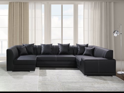 Sofa Couchgarnitur Couch Sofagarnitur ORLANDO BIS mit Schlaffunktion U Polstergarnitur Polsterecke Wohnlandschaft mit Schlaffunktion