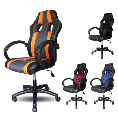 VINGO® PU Chefsessel mit sehr hochwertige Polsterung Bürodrehstuhl Ergonomischer Stuhl Komfort