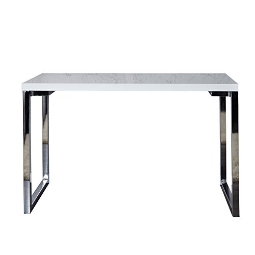 Invicta Interior Design Laptoptisch WHITE DESK 120x60 cm hochglanz weiss Schreibtisch Tisch weiß