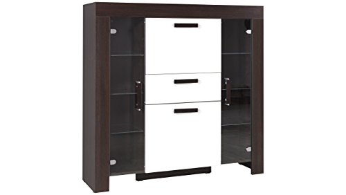 JUSTyou Cezar Highboard Kommode Sideboard (HxBxT): 131x130x42 cm mit Farbauswahl