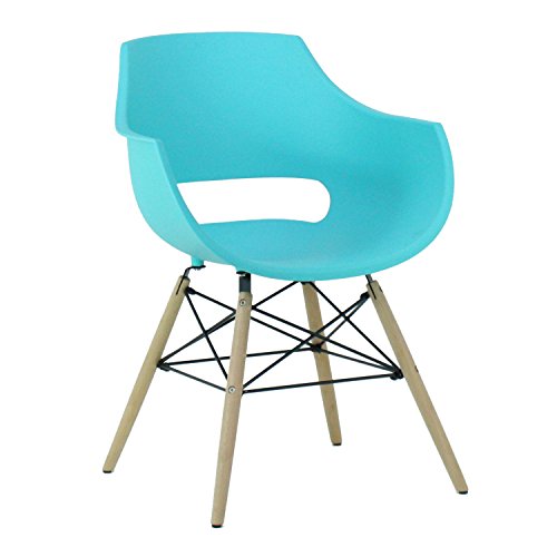 P & N Homewares Stuhl im Retro-Stil nach Olivia Eiffel, Kunststoff, Stuhl für Esszimmer, Büro, Besprechungsraum, in lebendigen Farben