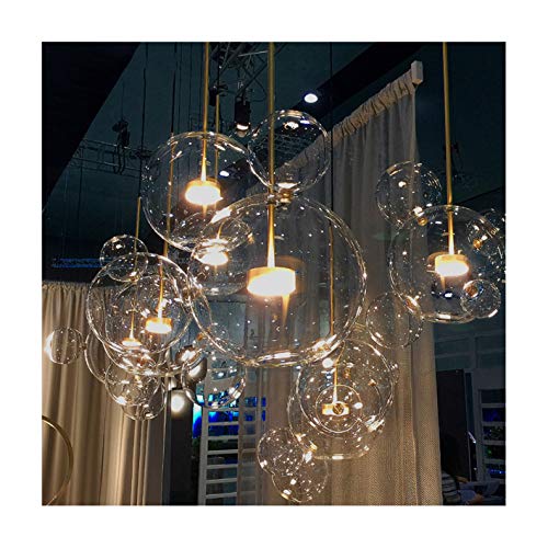 Nordic Restaurant Blase Ball LED Kronleuchter Bar Fenster Galerie Wohnzimmer Lampe Kreative Glas Magische Bohne Molekularen Kronleuchter