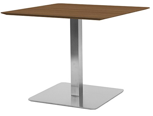 Tenzo Chill 3702-044 Designer Quadrattisch, 75 x 70 x 70 (Hxbxt), Tischplatte : 19 mm MDF, Nussbaum, Nussbaum/Stahl, Furniert