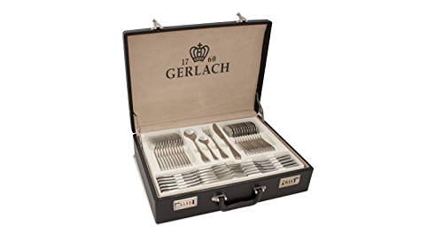 Gerlach Besteck-Set Glänzend Celestia, Edelstahl, Silber, 52 x 42 x 10 cm, 68-Einheiten