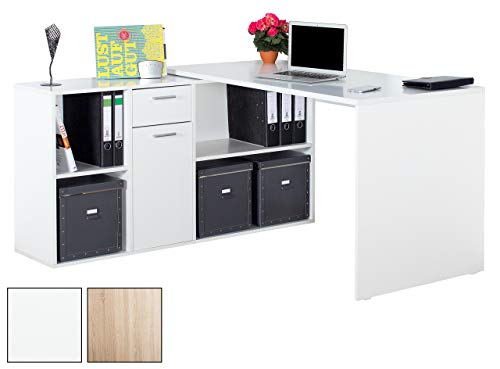 RICOO Winkelbarer Schreibtisch mit Vielseitiger Anschlagmöglichkeit | WM081