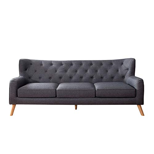 Riess Ambiente Skandinavisches Design Sofa Hygge anthrazit 210cm 3-Sitzer 3er Couch Federkern Scandiavian Design