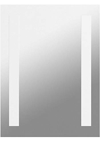 SONNI Badspiegel LED Spiegel (eckig) mit LED Beleuchtung Wandspiegel Badzimmerspiegel kaltweiß IP44 energiesparend