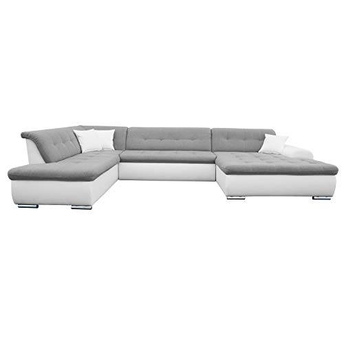 modernes Ecksofa mit Schlaffunktion Couch U-Form XXL Polsterecke, Couchgarnitur, Schlafsofa Victoro Big Sofa