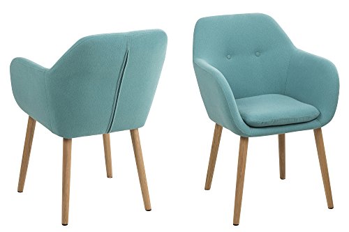 AC Design Furniture Stuhl Wendy, B: 57 x T:59 x H: 83 cm, Metall, Blau