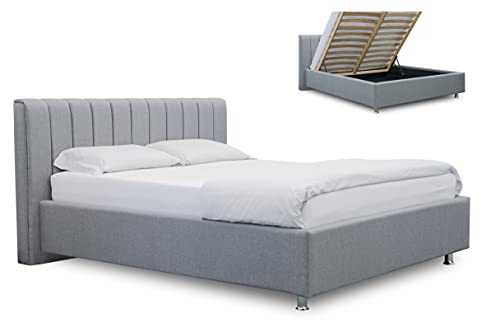 ES Design 08 Polsterbett Antony mit 5 Jahren Garantie, EIN hochwertiges Bett, Lattenrost und Stauraum (200 x 200 cm)