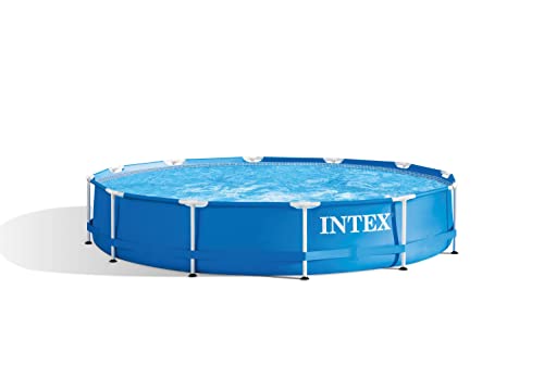 Intex Metal Frame Pool - Aufstellpool - Ø 366 x 76 cm - Mit Filteranlage - 12V