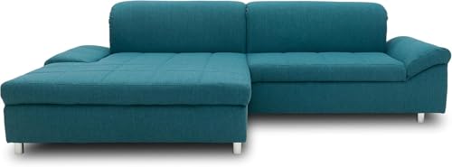 DOMO. collection Ecksofa Mika, Sofa in L-Form, Eckcouch, Polsterecke 260 x 178 x 80 cm (BxTxH), türkis