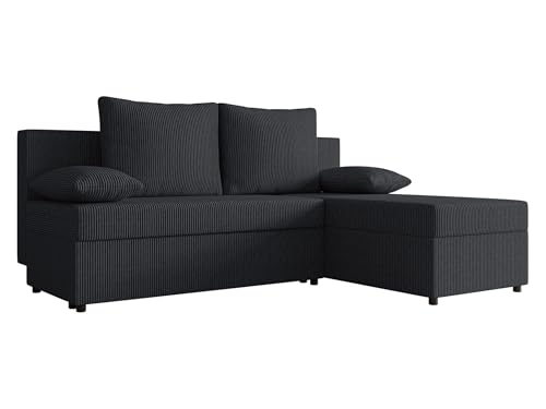 Mirjan24 Ecksofa Masena, Sofa mit Bettkasten und Schlaffunktion, Eckcouch, L-Form Couch für Wohnzimmer, Polsterecke mit Bettfunktion, Ottomane Universal (Poso 135)