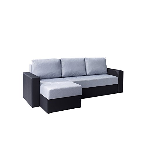 Mirjan24 Elegantes Eckcouch Calabrini, Polsterecke mit 2 Bettkasten und Schlaffunktion, Ecksofa mit Bettfunktion, Bettsofa, (Gomez 12 + Gomez 08)