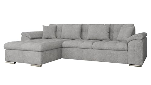 Mirjan24 Ecksofa Diana, Eckcouch mit Bettkasten und Schlaffunktion, Elegante Couch, Polsterecke Sofa, Couchgarnitur, Schlafsofa, Bettsofa (Coral 75, Ecksofa Links)
